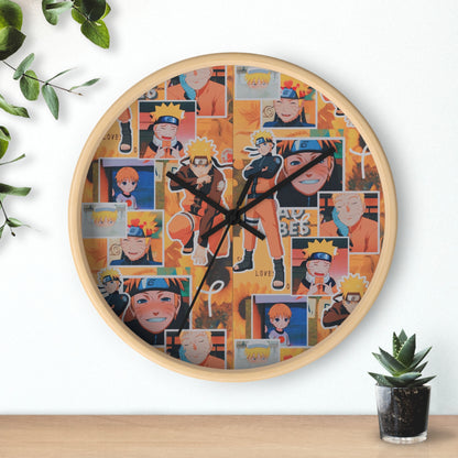 Naruto Uzumaki Sunflower Blaze Collage Wall Clock