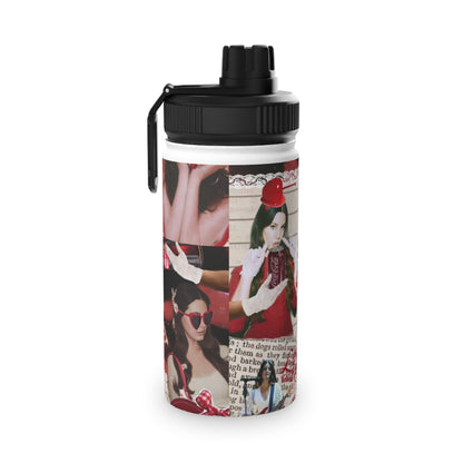 Lana Del Rey Cherry Coke Collage Stainless Steel Sports Lid Water Bottle