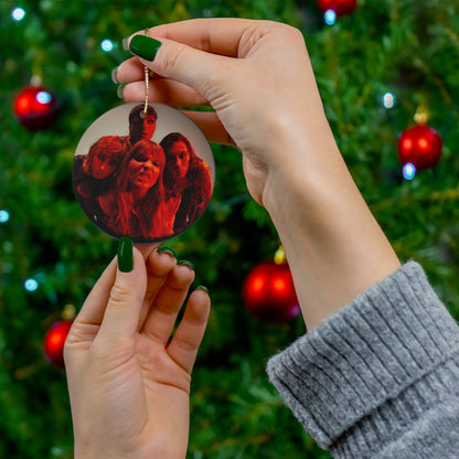 Måneskin Circular Group Photo Ceramic Ornament