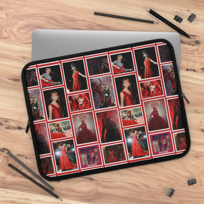 Taylor Swift Red Era Collage Laptop Sleeve