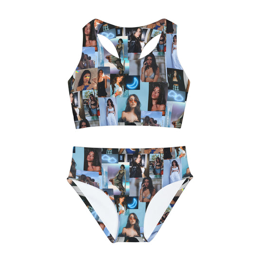 Madison Beer Mind In The Clouds Collage Girls Two Piece Swimsuit