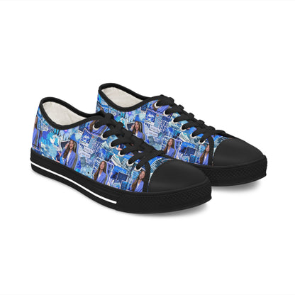 Olivia Rodrigo Blue Aesthetic Collage Women's Low Top Sneakers