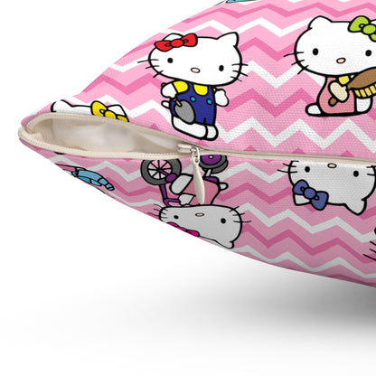 Hello Kitty Playtime Collage Spun Polyester Square Pillow