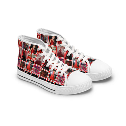 Taylor Swift Red Era Collage Women's High Top Sneakers