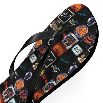 Daft Punk Album Cover Art Collage Flip Flops