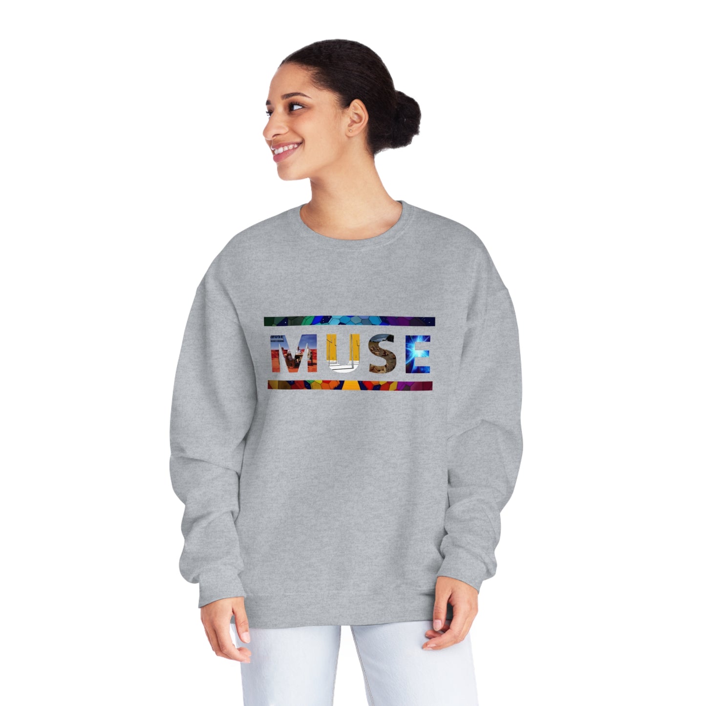 Muse Album Art Letters Unisex NuBlend Crewneck Sweatshirt