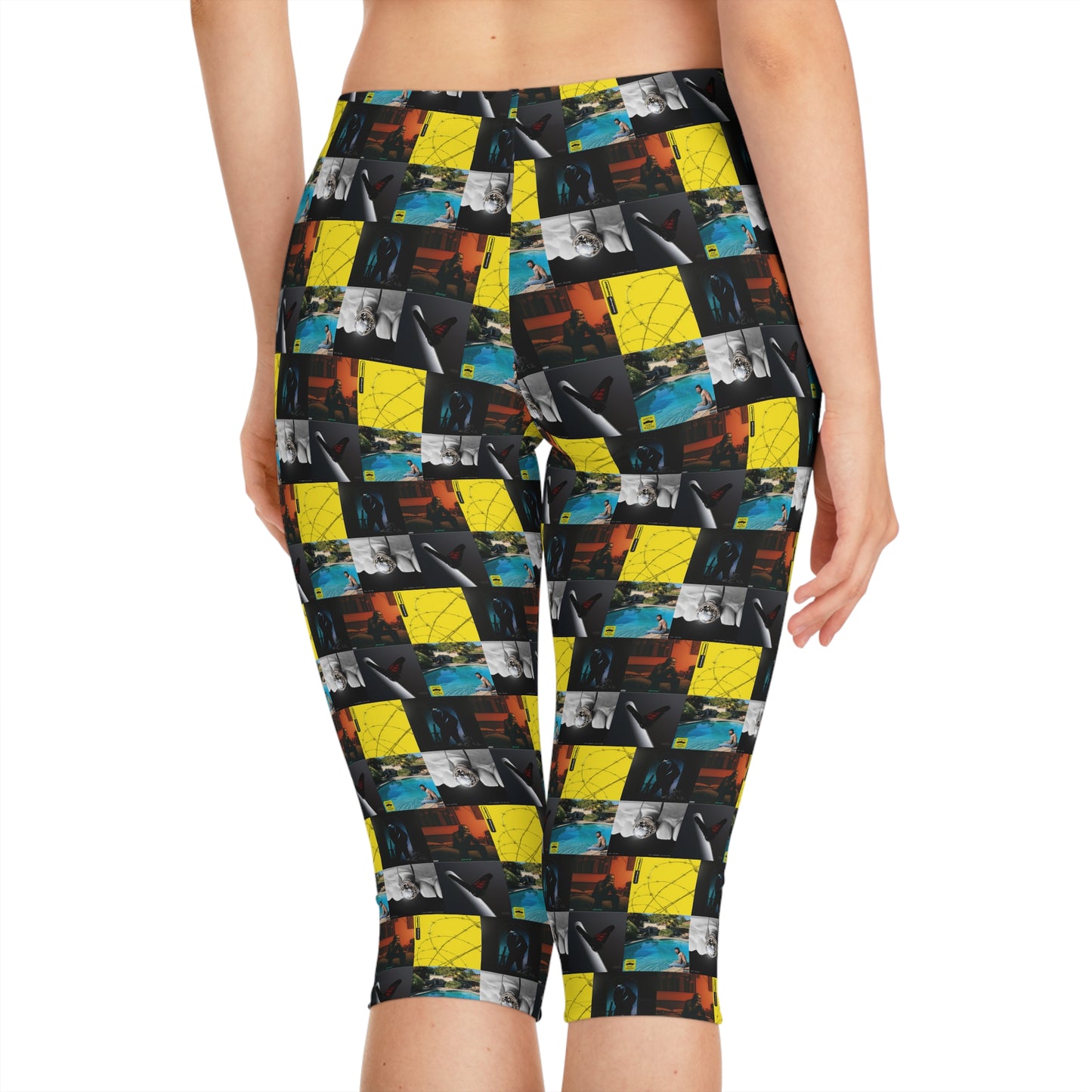 Post Malone Album Art Collage Women's Capri Leggings