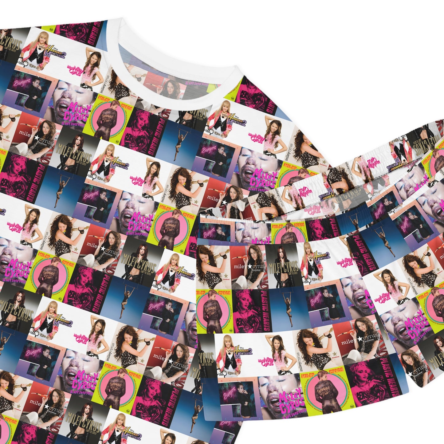 Miley Cyrus Album Cover Collage Women's Short Pajama Set