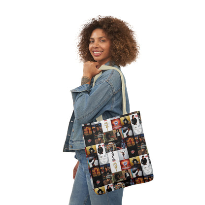 Michael Jackson Album Cover Collage Polyester Canvas Tote Bag