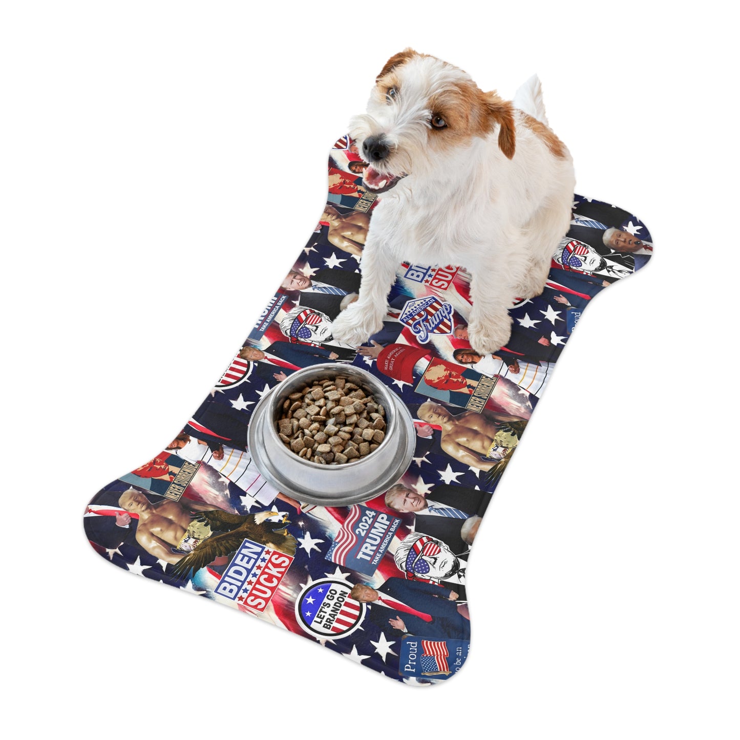 Donald Trump 2024 MAGA Montage Pet Feeding Mats