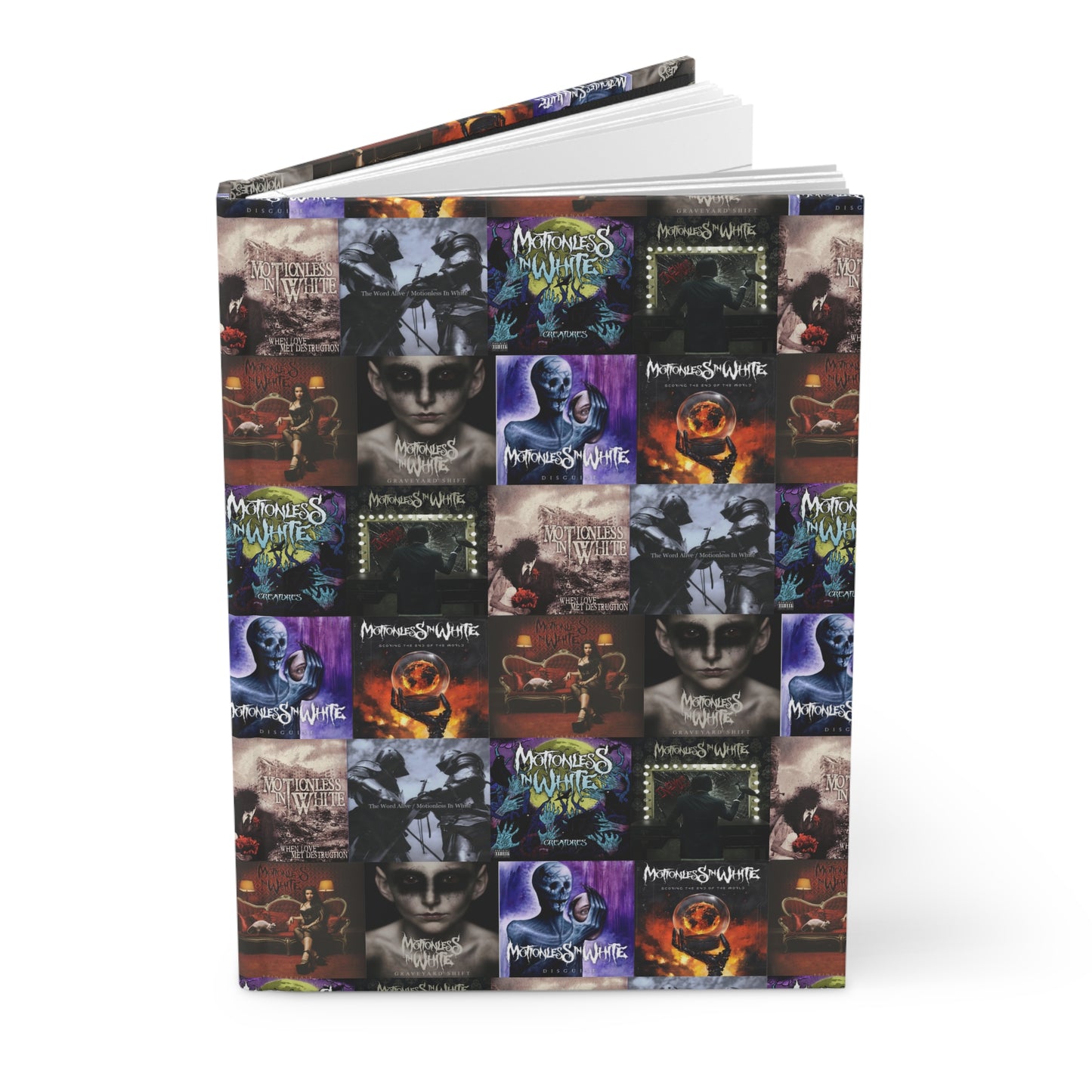 Motionless In White Album Cover Collage Hardcover Journal