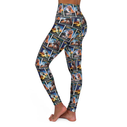 Back To The Future Movie Posters Collage High Waisted Yoga Leggings