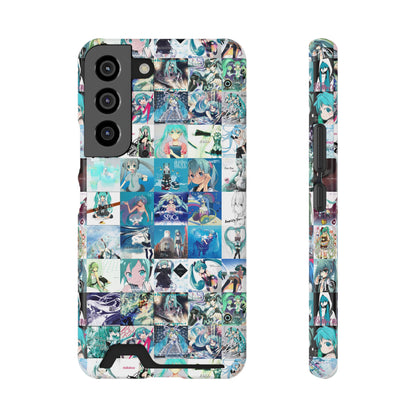 Hatsune Miku Album Cover Collage Phone Case With Card Holder