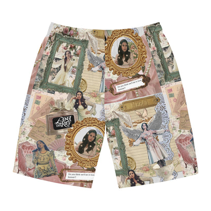 Lana Del Rey Victorian Collage Men's Board Shorts