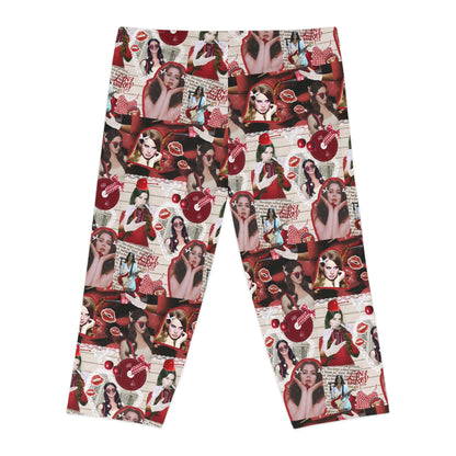 Lana Del Rey Cherry Coke Collage Women's Capri Leggings