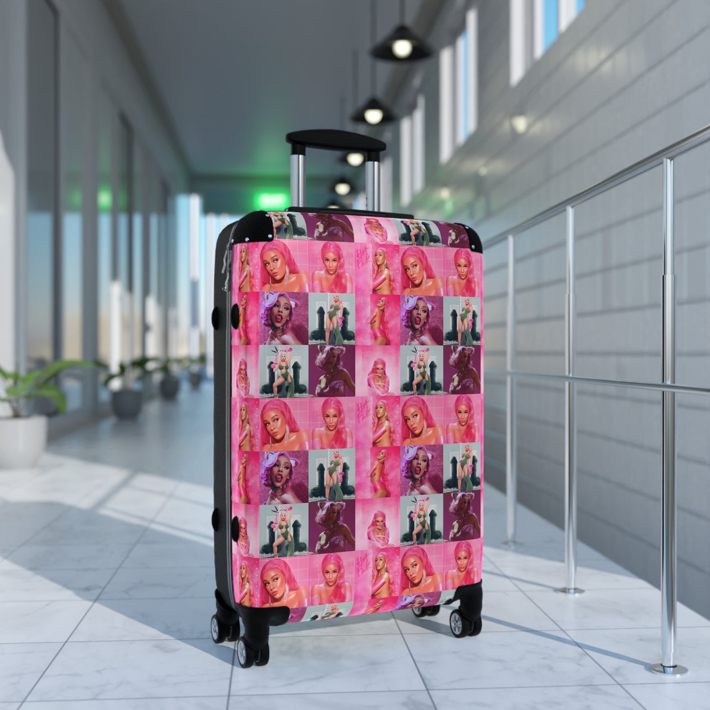 Doja Cat Hot Pink Mosaic Suitcase