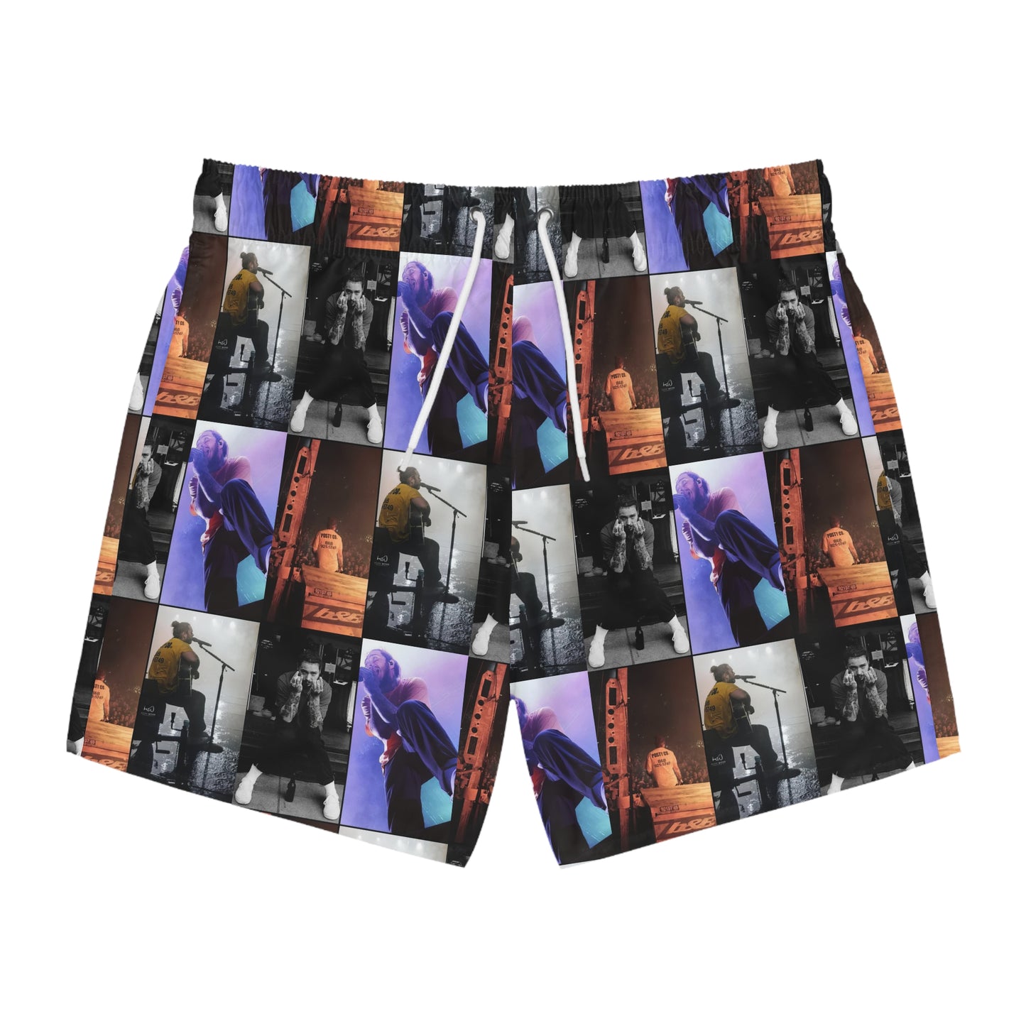 Post Malone On Tour Collage Men's Swim Trunks