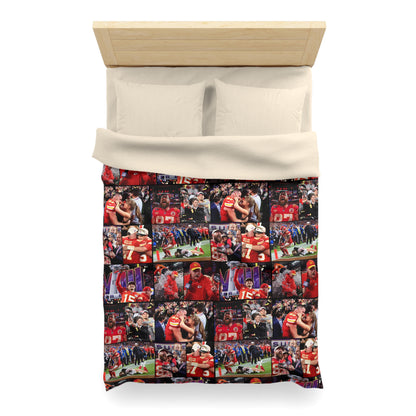 Kansas City Chiefs Superbowl LVIII Championship Victory Collage Microfiber Duvet Cover