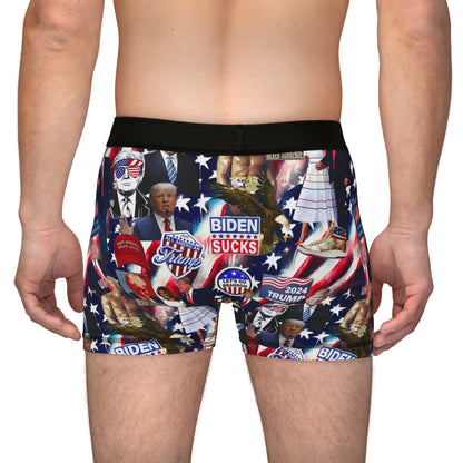 Donald Trump 2024 MAGA Montage Men's Boxers