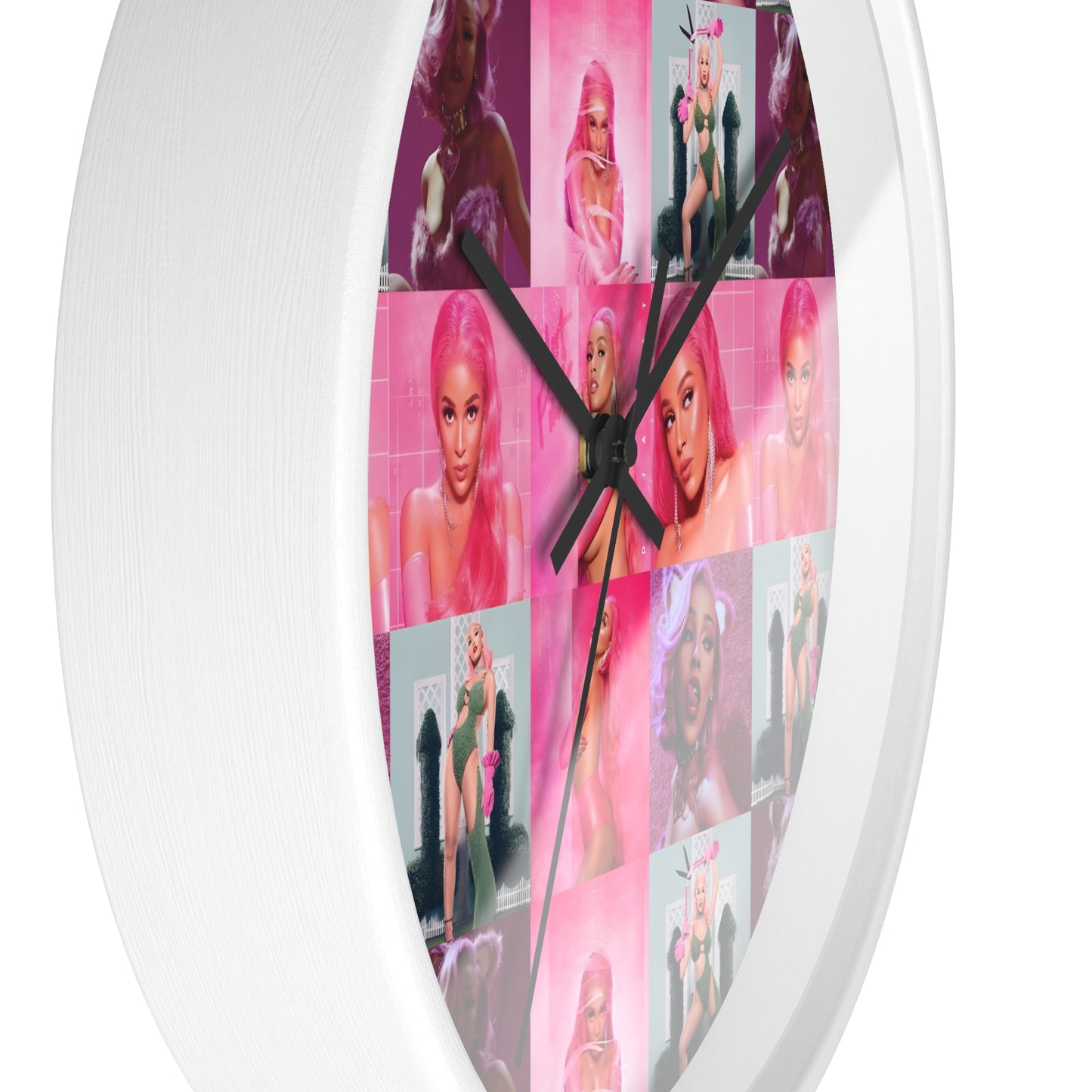 Doja Cat Hot Pink Mosaic Wall Clock