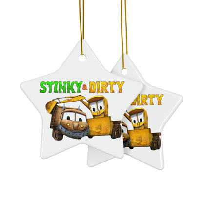 Stinky & Dirty Best Buds Ceramic Ornaments (1pc, 3pcs, 5pcs, 10pcs)