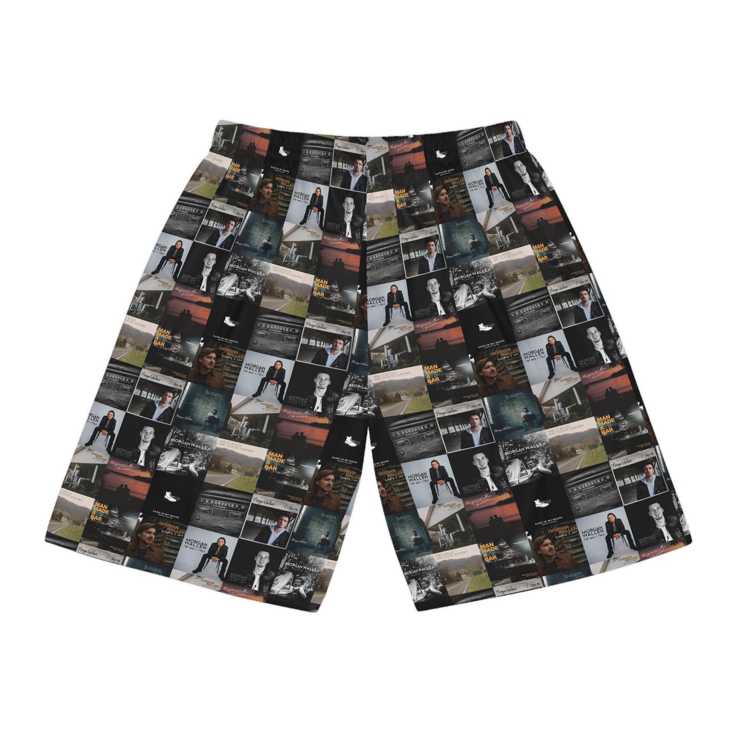 Morgan Wallen Album Cover Collage Basketball Shorts