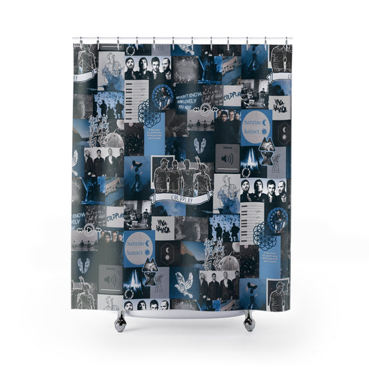 Coldplay Sunrise Sunset Collage Shower Curtains