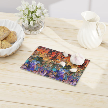 Taylor Swift Rainbow Photo Collage Cutting Board