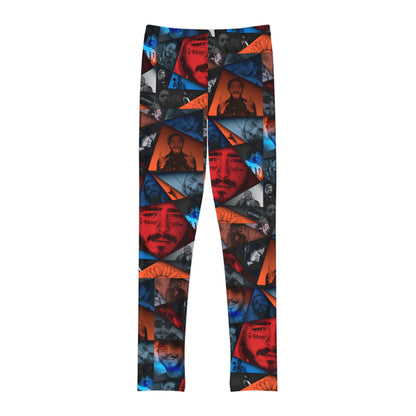 Post Malone Crystal Portraits Collage Youth Leggings