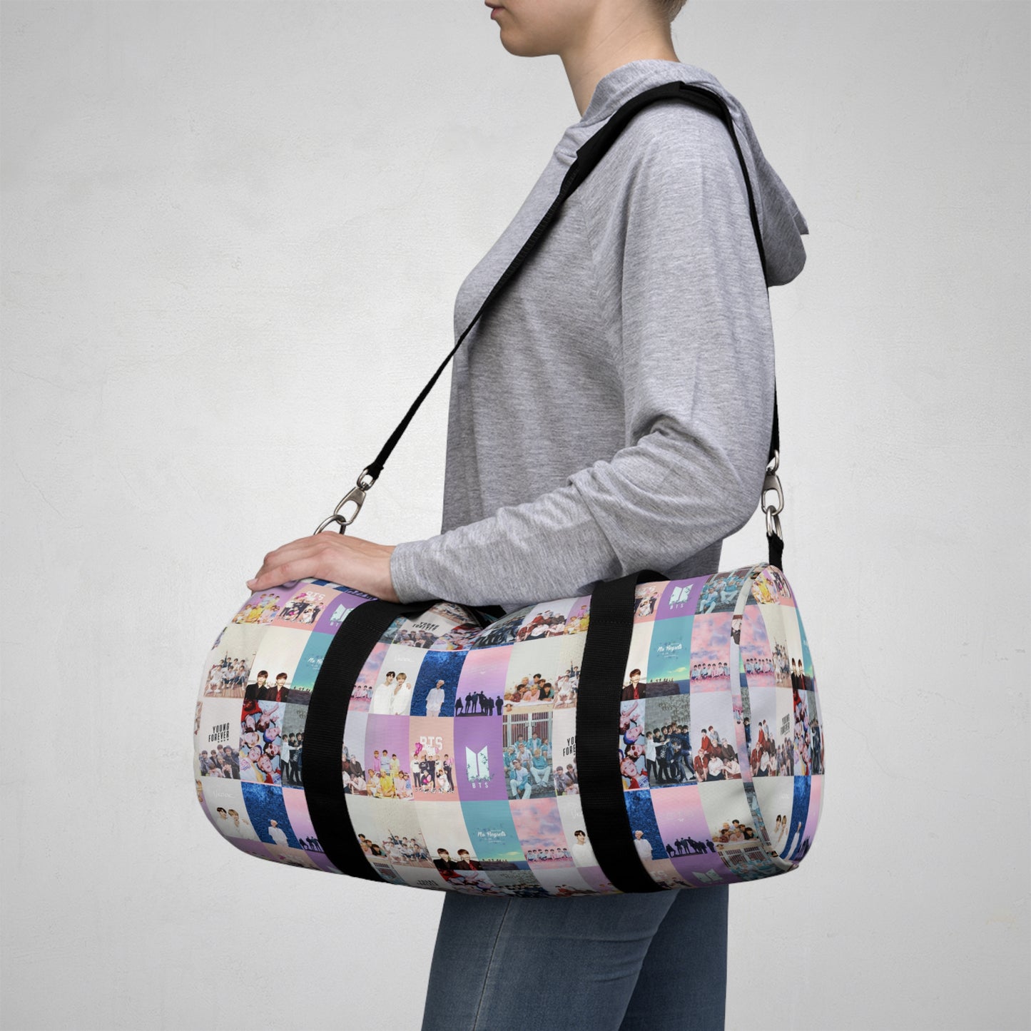 BTS Pastel Aesthetic Collage Duffel Bag