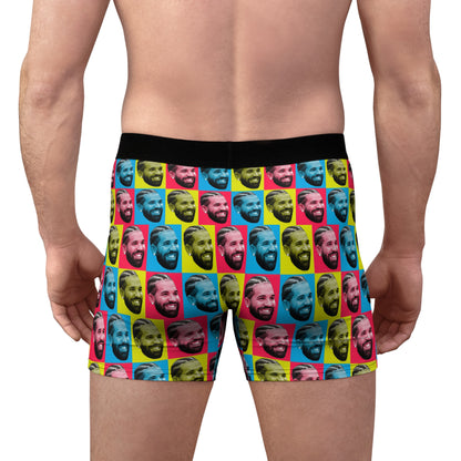 Drake Colored Checker Faces Men's Boxer Briefs Underwear