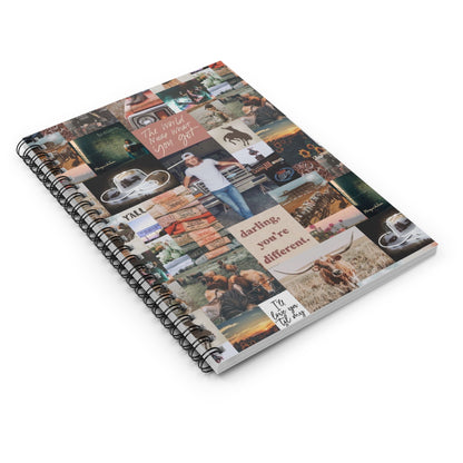 Morgan Wallen Darling You're Different Collage Ruled Line Spiral Notebook