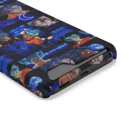 Dragon Ball Z Saiyan Moonlight Collage Phone Case With Card Holder