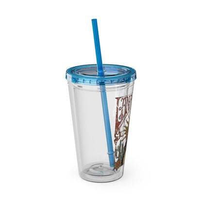 Lana Del Rey Vintage Artwork Sunsplash Tumbler with Straw