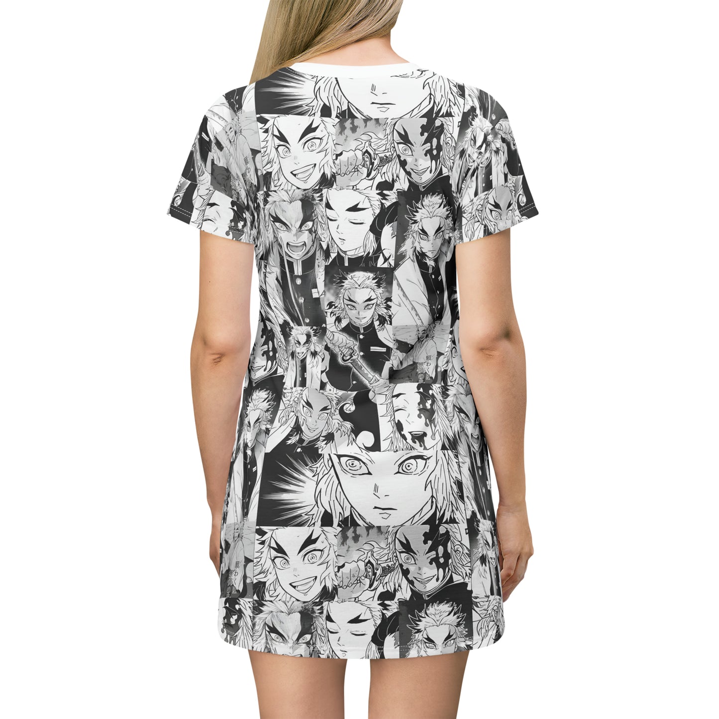 Demon Slayer Kyojuro Rengoku Collage T-Shirt Dress