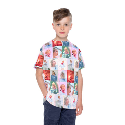 Taylor Swift Lover Era Photo Mosaic Kids Sports Jersey