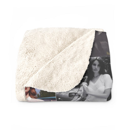 Lana Del Rey Album Cover Collage Sherpa Fleece Blanket