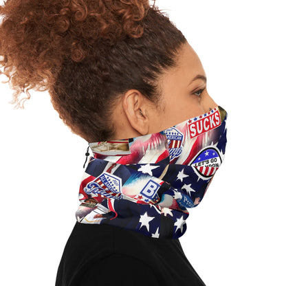 Donald Trump 2024 MAGA Montage Winter Neck Gaiter With Drawstring