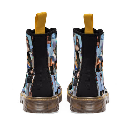 Madison Beer Mind In The Clouds Collage Women's Canvas Boots