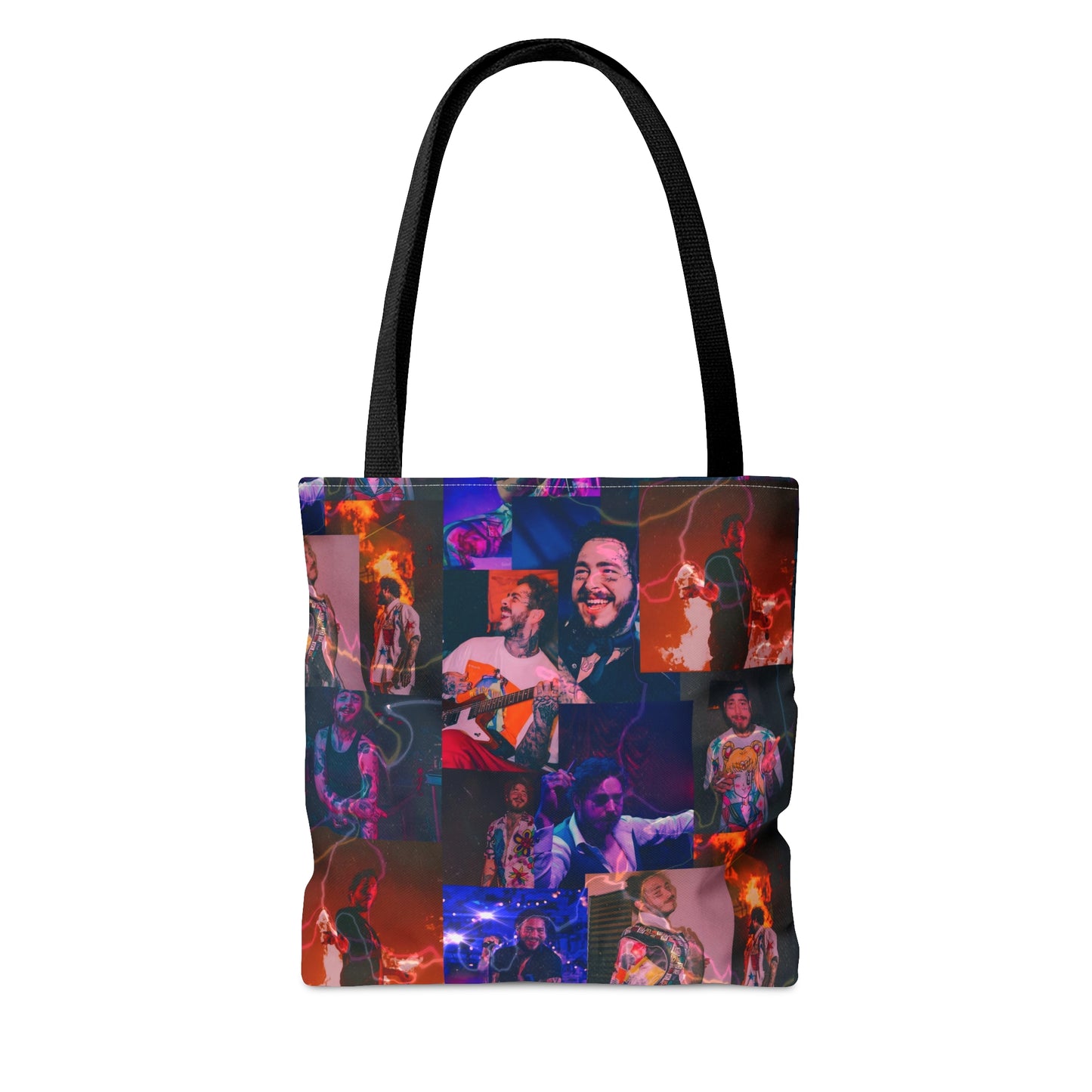 Post Malone Lightning Photo Collage Tote Bag