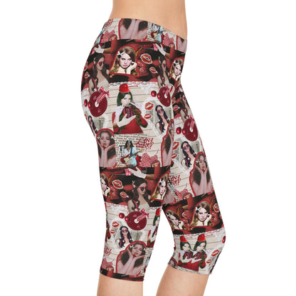 Lana Del Rey Cherry Coke Collage Women's Capri Leggings