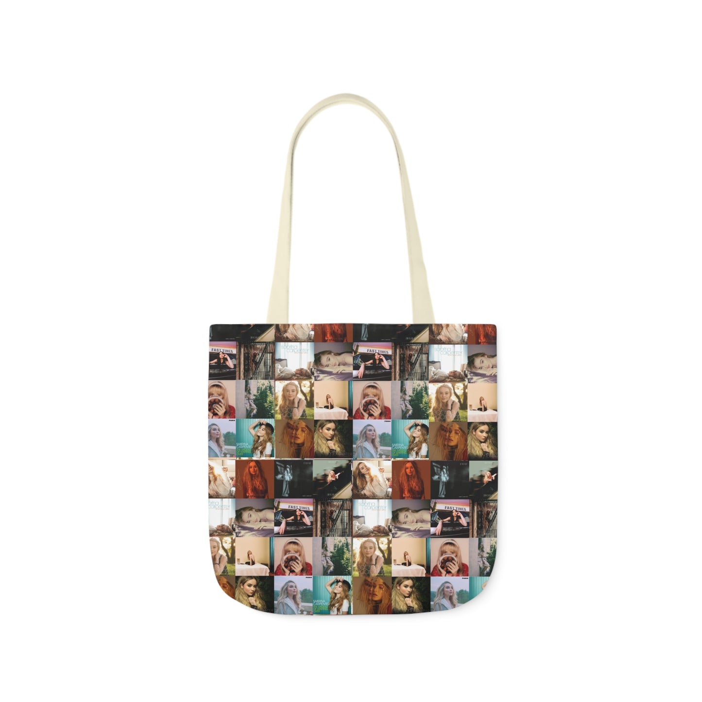 Sabrina Carpenter Album Cover Collage Polyester Canvas Tote Bag