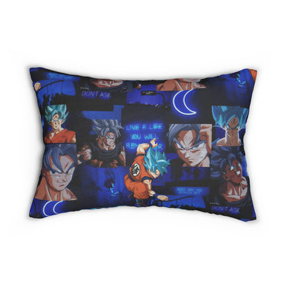 Dragon Ball Z Saiyan Moonlight Collage Spun Polyester Lumbar Pillow