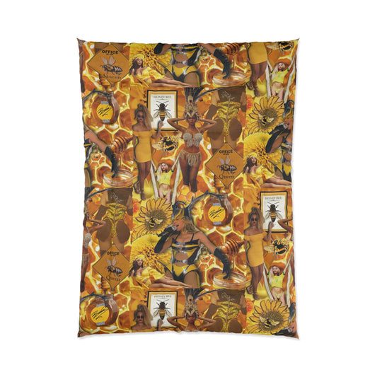 Beyoncè Yellow Queen Bee Collage Comforter