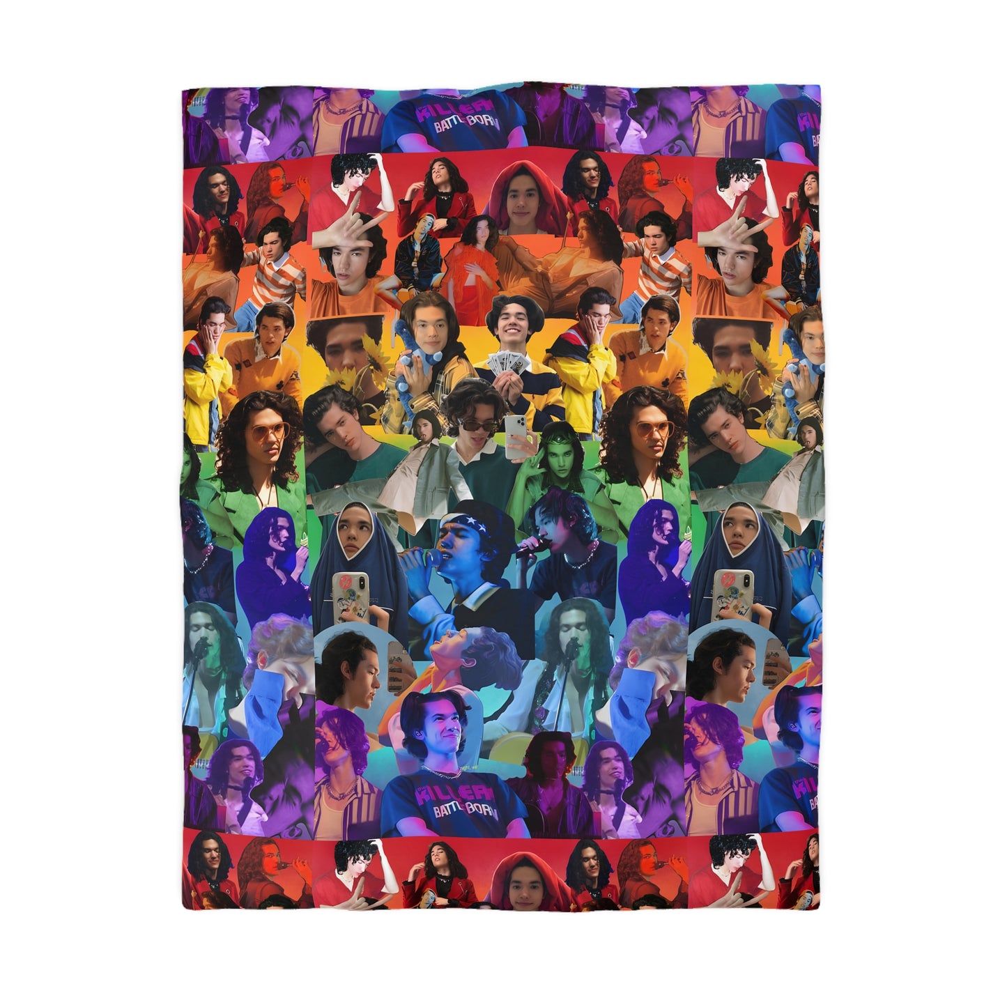 Conan Grey Rainbow Photo Collage Microfiber Duvet Cover