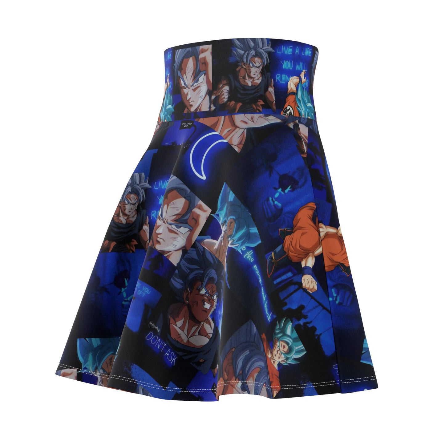 Dragon Ball Z Saiyan Moonlight Collage Women's Skater Skirt