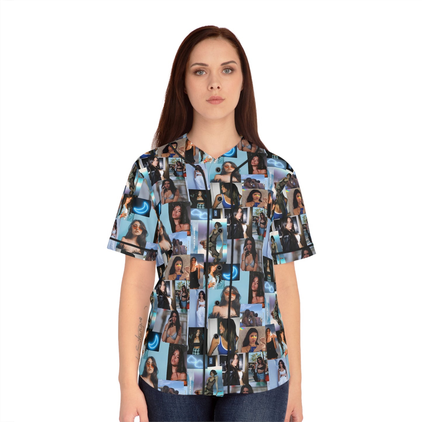 Madison Beer Mind In The Clouds Collage Women's Baseball Jersey