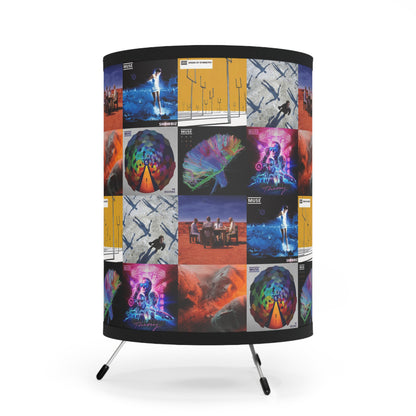 Muse Album Cover Collage Tripod Lamp with High-Res Printed Shade