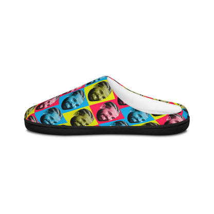 Drake Colored Checker Faces Women's Indoor Slippers