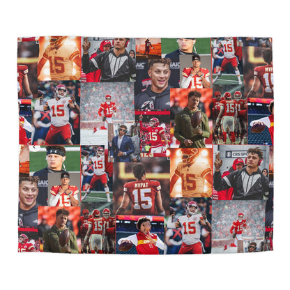 Patrick Mahomes Chiefs MVPAT Photo Collage Microfiber Duvet Cover